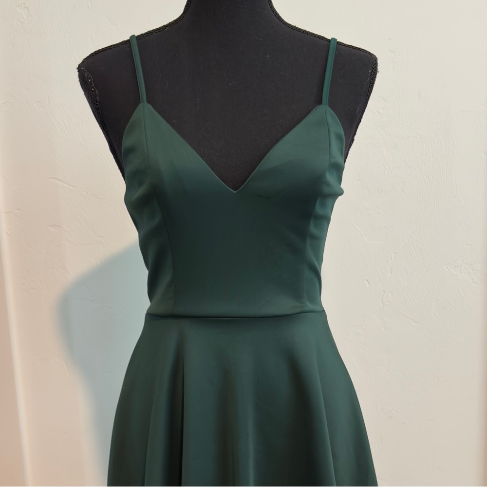 Lux Wave NWT Emerald Green High Low Dress S - Picture 6 of 16